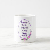 ロマンチックな休日リースチューリップ花イースター コーヒーマグカップ (中央)