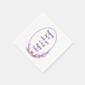 ロマンチックな休日リースチューリップ花イースター スタンダードカクテルナプキン (角)