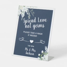 ロマンチックな優し結婚い花の生意気な安全マスク 台座サイン