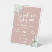 ロマンチックな優し結婚い花の生意気な安全マスク 台座サイン (正面)