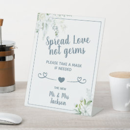 ロマンチックな優し結婚い花の生意気な安全マスク 台座サイン