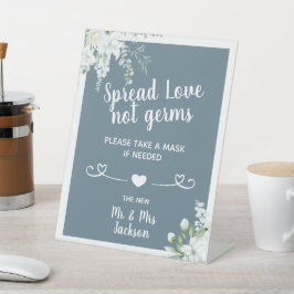 ロマンチックな優し結婚い花の生意気な安全マスク 台座サイン