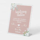 ロマンチックな優し結婚い花の白いサニタイズp 台座サイン (正面)