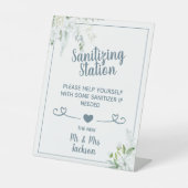 ロマンチックな優し結婚い花の白いサニタイズp 台座サイン (正面)