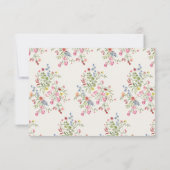 ロマンチックな優美なフローラアーチ春庭園の結婚式 出欠カード (裏面)