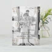 ロマンチックな写真でお知らせするエンゲージメント/ウェディングの保存日 セーブザデート (スタンド正面)