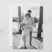 ロマンチックな写真でお知らせするエンゲージメント/ウェディングの保存日 セーブザデート (裏面)