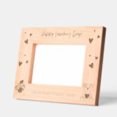 ロマンチックな写真とハートとクマ レーザー彫刻フレーム (左)