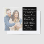 ロマンチックな写真と文字結婚式招待状 ベラム紙招待状 (オフセット)