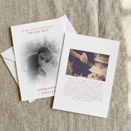 ロマンチックな写真のグラデーショ結婚ン効果 サンキューカード