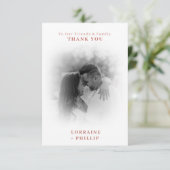 ロマンチックな写真のグラデーショ結婚ン効果 サンキューカード (スタンド正面)