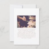 ロマンチックな写真のグラデーショ結婚ン効果 サンキューカード (裏面)