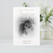 ロマンチックな写真のグラデ結婚ーション サンキューカード (スタンド正面)