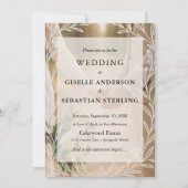 ロマンチックな写真を飾ったモダンな結婚式の招待状 招待状 (正面)