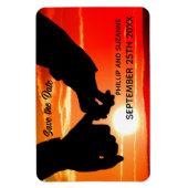 ロマンチックな写真カスタムのマグネットを保存 マグネット (縦)