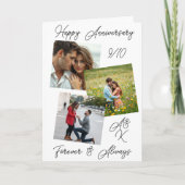 ロマンチックな写真テンプレート結婚の記念日 カード (正面)