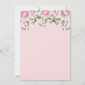 ロマンチックな写真ハートピンク結婚フローラ 招待状 (裏面)