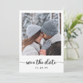 ロマンチックな写真ブラック書跡の日付を保存 セーブザデート (スタンド正面)