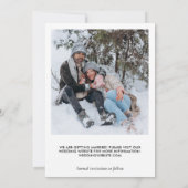 ロマンチックな写真ブラック書跡の日付を保存 セーブザデート (裏面)