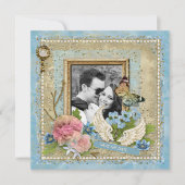 ロマンチックな写真日付の保存 セーブザデート (正面)