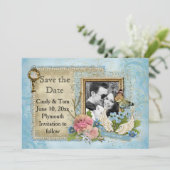 ロマンチックな写真日付の保存 セーブザデート (スタンド正面)