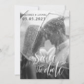 ロマンチックな写真日付を保存する招待状 招待状 (正面)