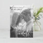 ロマンチックな写真日付を保存する招待状 招待状 (スタンド正面)