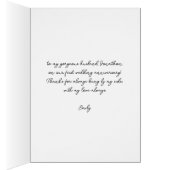 ロマンチックな写真結婚オーバーレイ記念日カード (内側 (右))