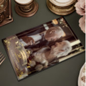 ロマンチックな写真　ゴールデン50周年記念祝賀会 箔招待状