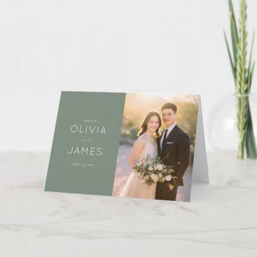 ロマンチックな写真 サンキューカード (正面)