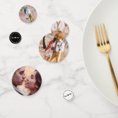 ロマンチックな写真 – ハート&モノグラム コンフェッティ (グループ)