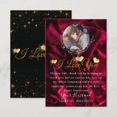 ロマンチックな写真 愛してる 結婚記念日 カード (正面/裏面)