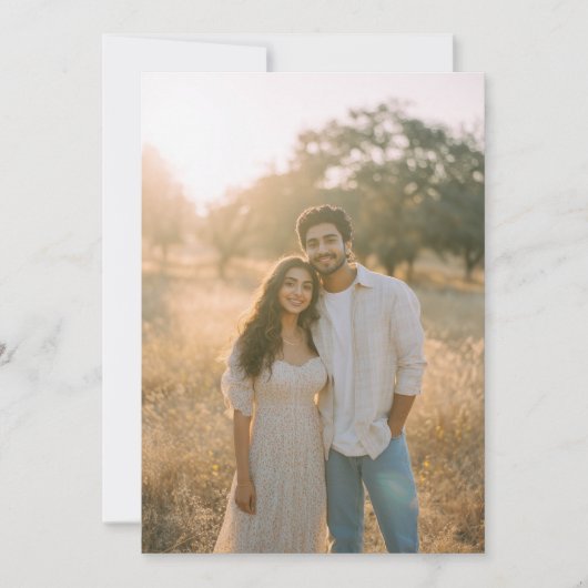 ロマンチックな写真 招待状 (正面)