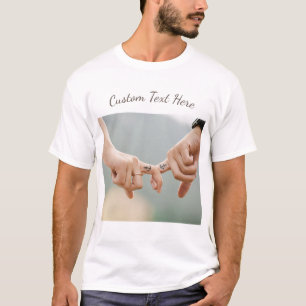 ロマンチックな写真Tシャツとカスタム文字 Tシャツ