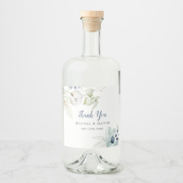 ロマンチックな冬のテーマ結婚の感謝ステッカー リキュールボトルラベル