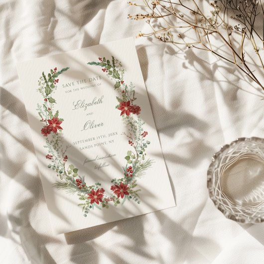 ロマンチックな冬のフローラ結婚ズ セーブザデート