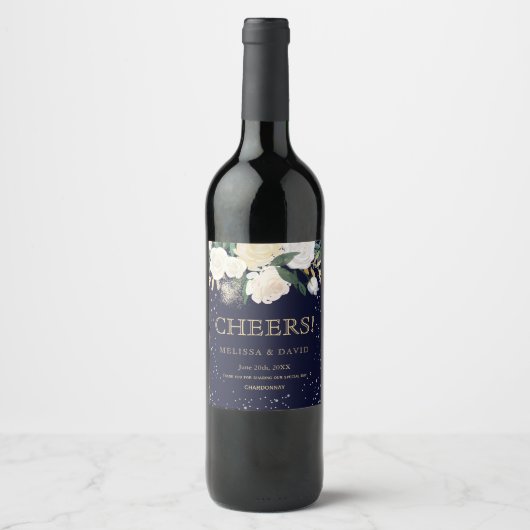 ロマンチックな冬のワインラベル ワインラベル (正面)