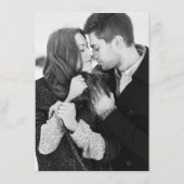 ロマンチックな冬の写真でお知らせ セーブザデート (裏面)