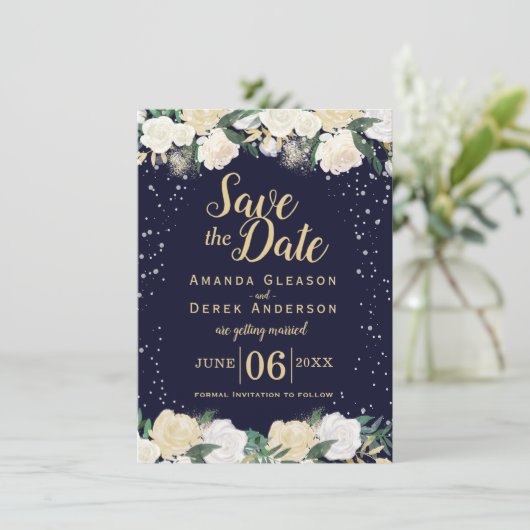 ロマンチックな冬の写真 Save the Date セーブザデート (スタンド正面)