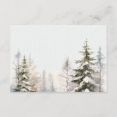 ロマンチックな冬の森の結婚式RSVPカード エンクロージャーカード (裏面)