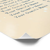 ロマンチックな冬の結婚式のゲストの座席表 ポスター (コーナー)