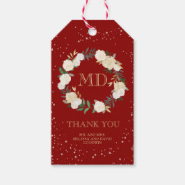 ロマンチックな冬の結婚式の好意ギフトつるラベル ギフトタグ