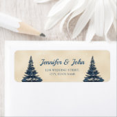 ロマンチックな冬の結婚式差出人住所 ラベル (インサイチュ)