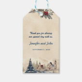 ロマンチックな冬の結婚式 ギフトタグ (正面)