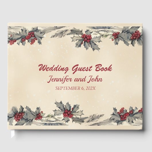 ロマンチックな冬の結婚式 ゲストブック (正面)