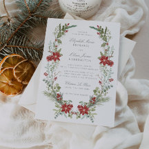 ロマンチックな冬の緑結婚の枠