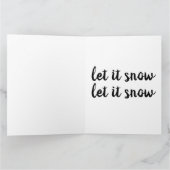 ロマンチックな冬の雪の夫へのカード カード (内部)