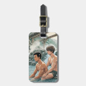 ロマンチックな冬温泉 ラゲッジタグ (正面縦)