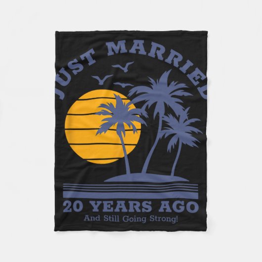 ロマンチックな出会いのカップル – 20結婚th's Annissa フリースブランケット (正面)