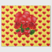 ロマンチックな包み紙 ラッピングペーパー (フラット)